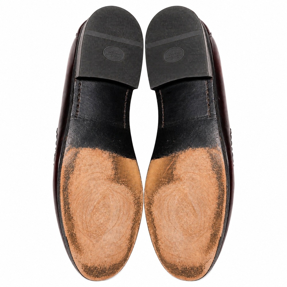 Allen Edmonds Walden Penny Loafers Mens Size 11.5 D Width Burgundy Leather USA - Picture 6 of 8